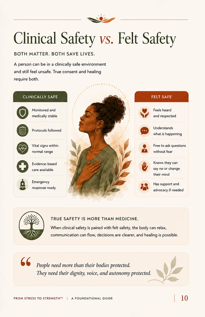 Clinical Safety vs Felt Safety visual